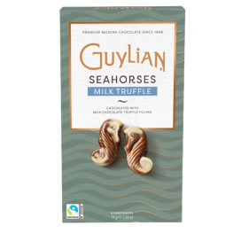 GUYLIAN - SEAHORSES CHOC. LEITE E TRUFAS / CX 12 UN DE  75g CADA
