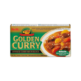CARIL EM CUBO GOLDEN CURRY,M-HOT (220G) S&B
