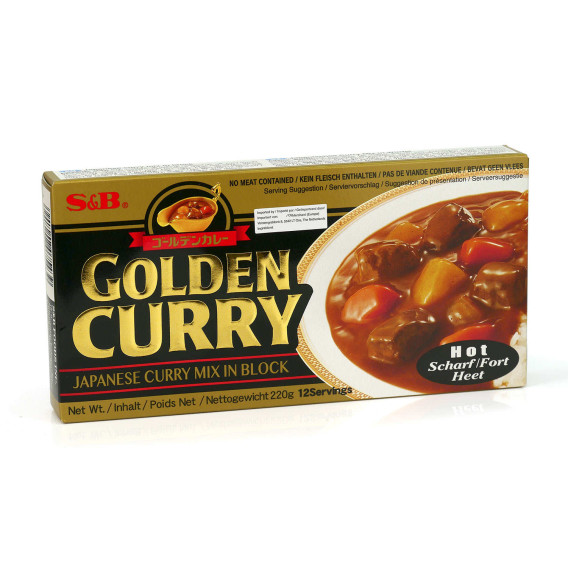 Curry japonês forte em cubos Caixa de 220g (12 cubos)