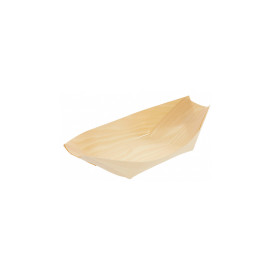 BANDEJA DE BAMBU BARCO 17CM (cx 50PCS)