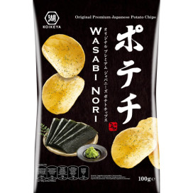 SNACKS WASABI NORI CHIPS (100G X 12P) KOIKEYA