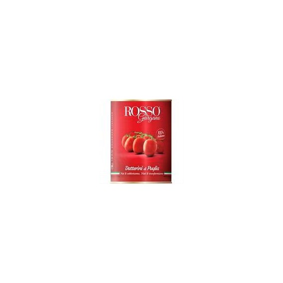 tomate datterino pelado Rosso Gargano em lata de 400 gr.embalagem de 24 latas