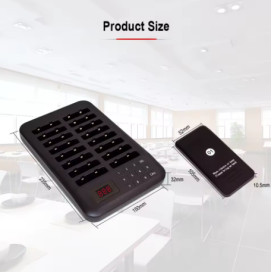 Wireless sem fio para restaurante 16 pagers 1 teclado transmissor