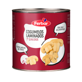 COGUMELOS LAMINADOS (PL. 2.500)  / CX 6 UN DE  3kg CADA