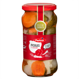 PICKLES EM VINAGRE  / CX 6 UN DE 345g CADA