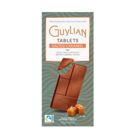 GUYLIAN - TABLETE DE CHOC. LEITE C/ CARAMELO SALGADO  / CX 24 UN DE 100g CADA