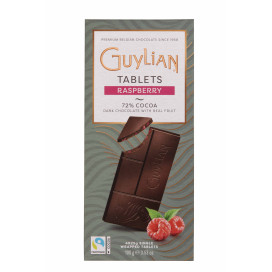 GUYLIAN - TABLETE DE CHOC. C/ FRAMBOESA  / CX 24 UN DE 100g CADA