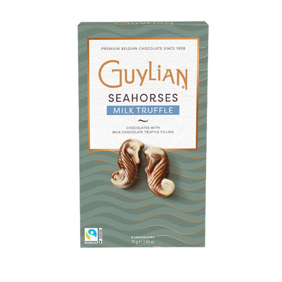 GUYLIAN - SEAHORSES CHOC. LEITE E TRUFAS / CX 12 UN DE  75g CADA