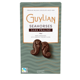 GUYLIAN - SEAHORSES CHOC. NEGRO / CX 12 UN DE  82g CADA