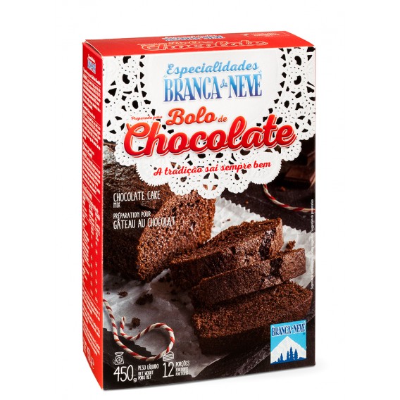 Branca de Neve Bolo de Chocolate 450gx6
