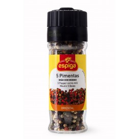 Espiga 5 Pimentas Grão com Moinho 40gx6