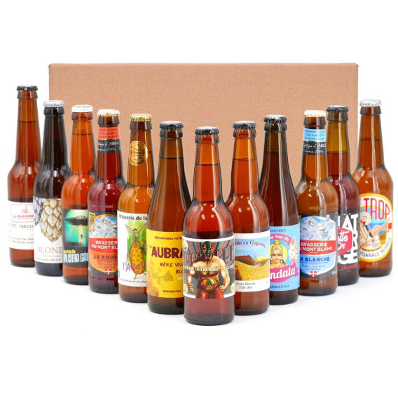Caixa de 12 cervejas francesas 33cl 