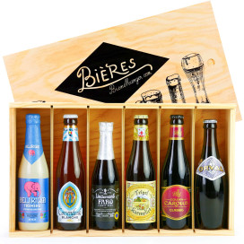 Caixa de presente com 6 cervejas belgas excepcionais