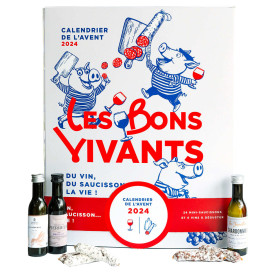 Coffret presente de enchidos e vinhos “Les Bons Vivants” Maison Bayle