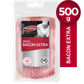 Nobre Food Service Bacon Extra Fatias embalagem 500 g (CX 8UN)