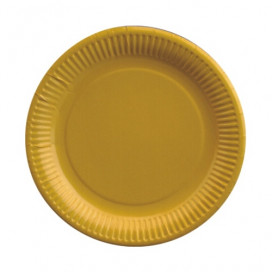 Pratos de Cartão Amarelo Ø 23cm