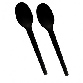 Colheres de C-PLA "Pure" Preto