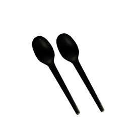 Colheres de Café de C-PLA "Pure" Preto