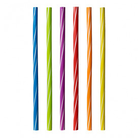 Palhinhas para Batidos Espiral Ø 8mm