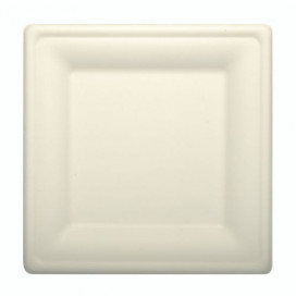 Pratos Quadrados de Cana de Açúcar "Pure" 20cm