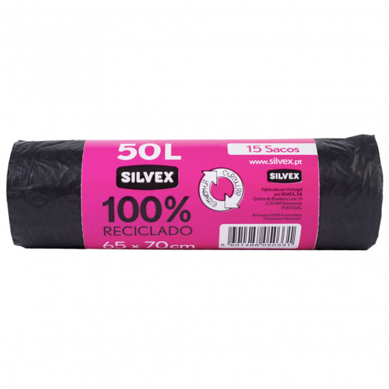 Sacos Lixo 100% Reciclado 50L (15 UNI)