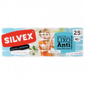 Sacos Lixo Antibactérias Perfumado 40L (25 UNI)