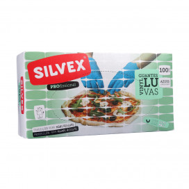 Luvas Descartáveis em Vinil Azul L (100 UNI)