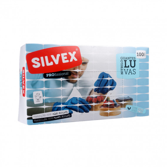 Luvas Descartáveis em Nitrilo Azul M (100 UNI)