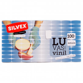 Luvas Descartáveis em Vinil Azuis s/ Pó S (100 UNI)