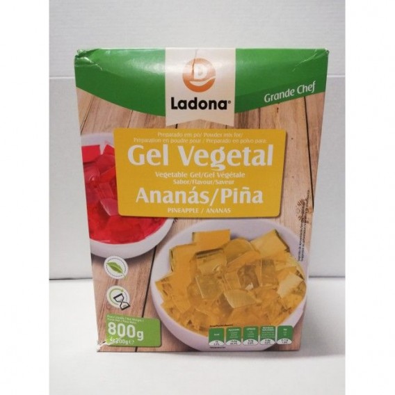 Gelatina Vegetal Ananas Ladona 800 Gr